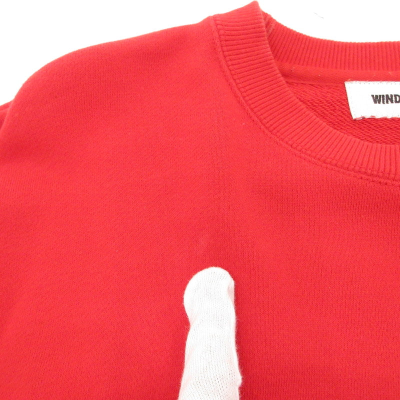 【中古】WIND AND SEA | ウィンダンシーウインダンシー F-H-H CREW NECK (風-和-海) スウェット WDS-CS-251 レッド サイズ:L