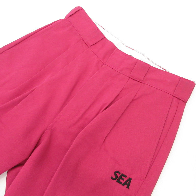 【中古】WIND AND SEA | ウィンダンシーウインダンシー 2TUCK TROUSERS パンツ WDS-20S2-PT-03 ピンク サイズ:S