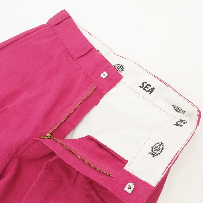 【中古】WIND AND SEA | ウィンダンシーウインダンシー 2TUCK TROUSERS パンツ WDS-20S2-PT-03 ピンク サイズ:S