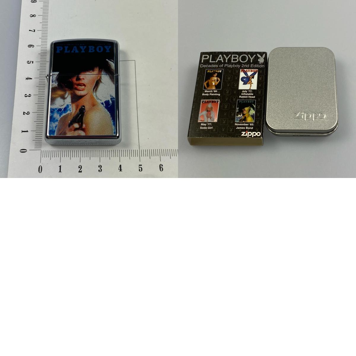 【中古】ZIPPO | ジッポ November '65 James Bond ライター PLAYBOY 年式:2005年製 シルバー
