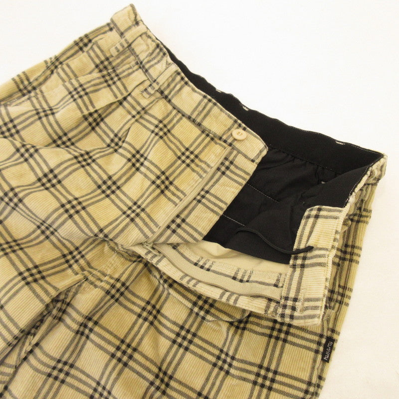 【中古】430 - FOURTHIRTY - | フォーサーティー BT-L CORD CHECK CHINO パンツ 23-167 ベージュ サイズ:2