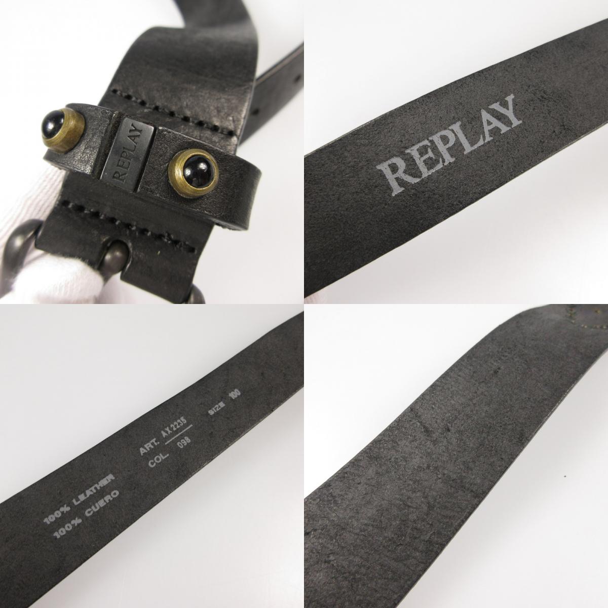 【中古】REPLAY | リプレイ ベルト AX2235.000.A3077 ブラック