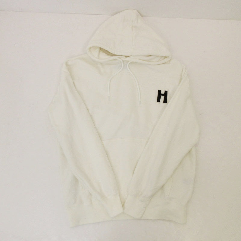 【中古】HOLLYWOOD RANCH MARKET | ハリウッドランチマーケット レイジーHワッペンスウェットフーディ パーカー ホワイト サイズ:S