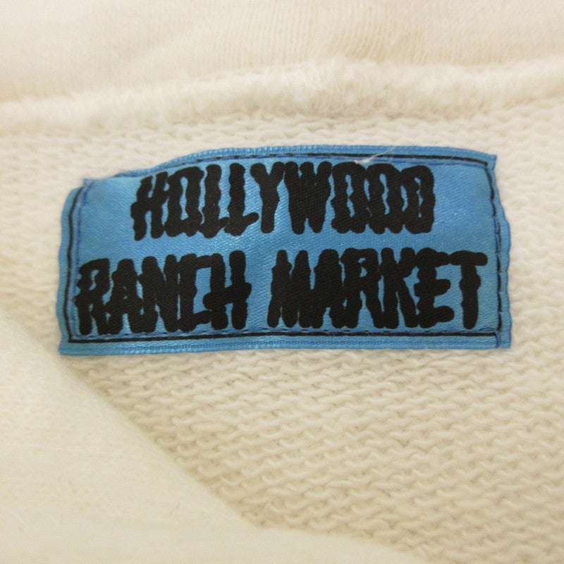 【中古】HOLLYWOOD RANCH MARKET | ハリウッドランチマーケット レイジーHワッペンスウェットフーディ パーカー ホワイト サイズ:S