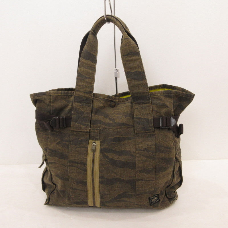 【中古】PORTER | ポーター GREEN EYE トートバッグ 558-07677 70th カモ