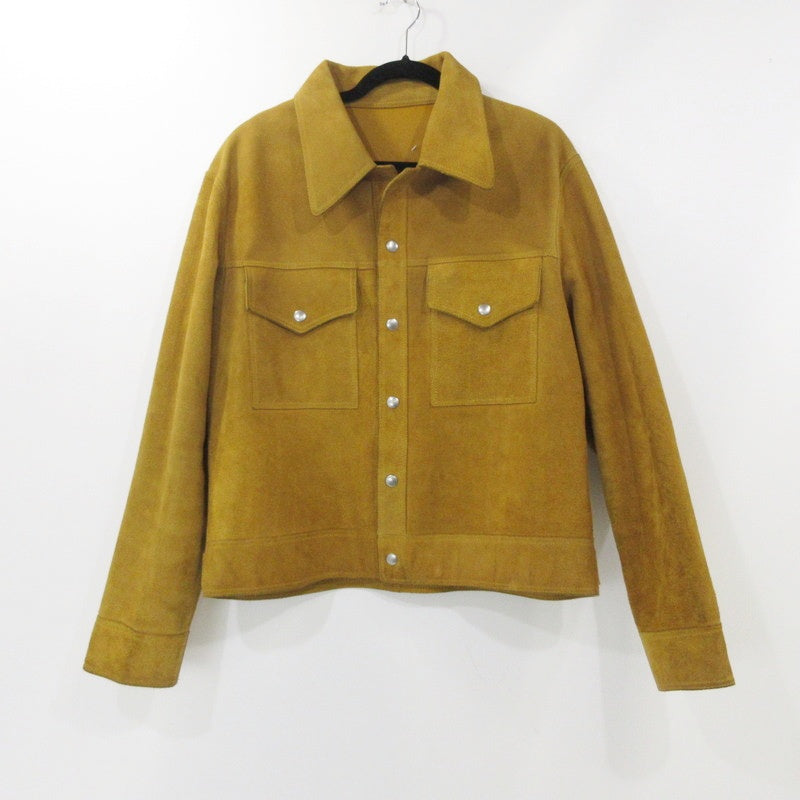 【中古】Maison Margiela | メゾンマルジェラ Reversible Leather Sports Jacket ブルゾン S30AM0526 イエロー サイズ:54