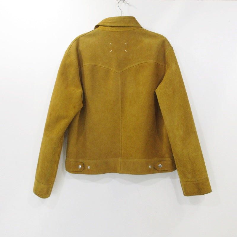 【中古】Maison Margiela | メゾンマルジェラ Reversible Leather Sports Jacket ブルゾン S30AM0526 イエロー サイズ:54