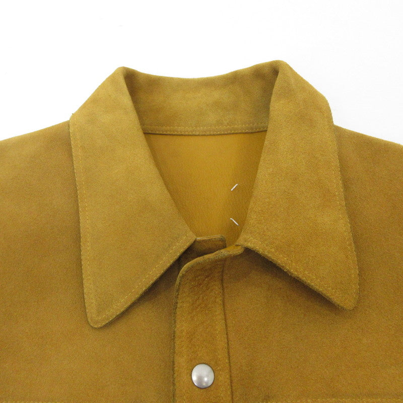 【中古】Maison Margiela | メゾンマルジェラ Reversible Leather Sports Jacket ブルゾン S30AM0526 イエロー サイズ:54