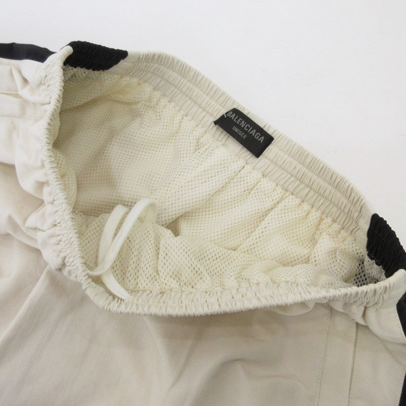 【中古】BALENCIAGA | バレンシアガ 3B LOGO SPORTS TRACK PANTS パンツ 746510 TQ43 アイボリー サイズ:S