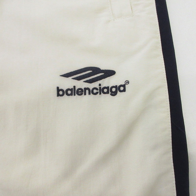 【中古】BALENCIAGA | バレンシアガ 3B LOGO SPORTS TRACK PANTS パンツ 746510 TQ43 アイボリー サイズ:S