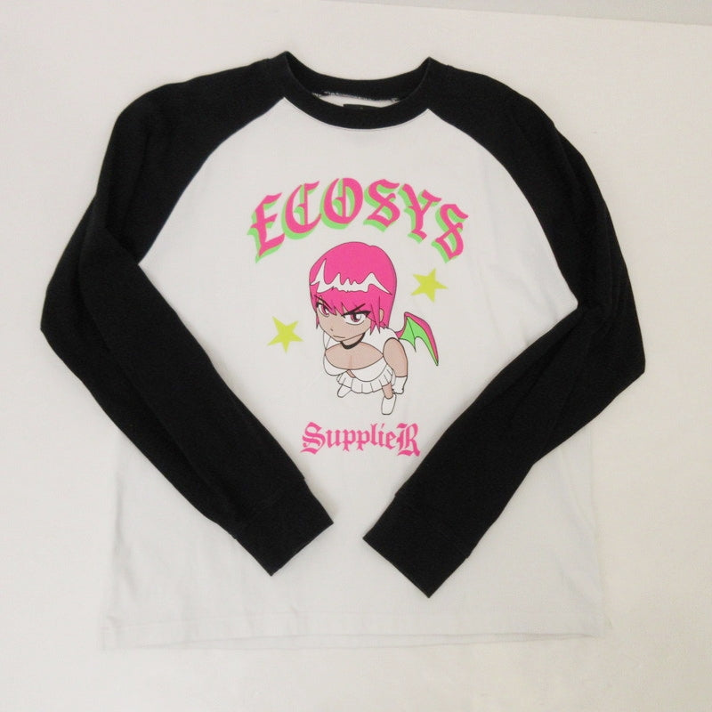 【中古】SUPPLIER | サプライヤー DEVIL GIRL LONG SLEE 長袖Tシャツ ホワイト サイズ:M