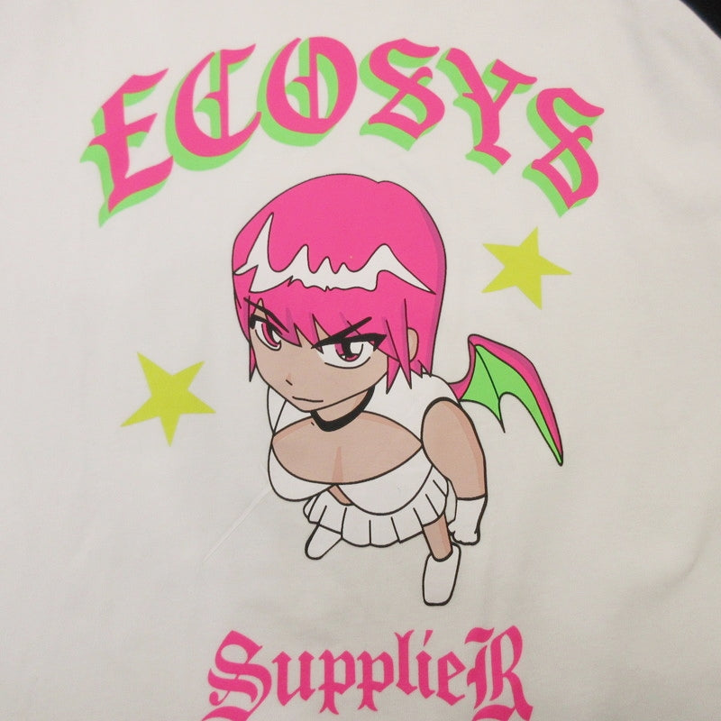 【中古】SUPPLIER | サプライヤー DEVIL GIRL LONG SLEE 長袖Tシャツ ホワイト サイズ:M