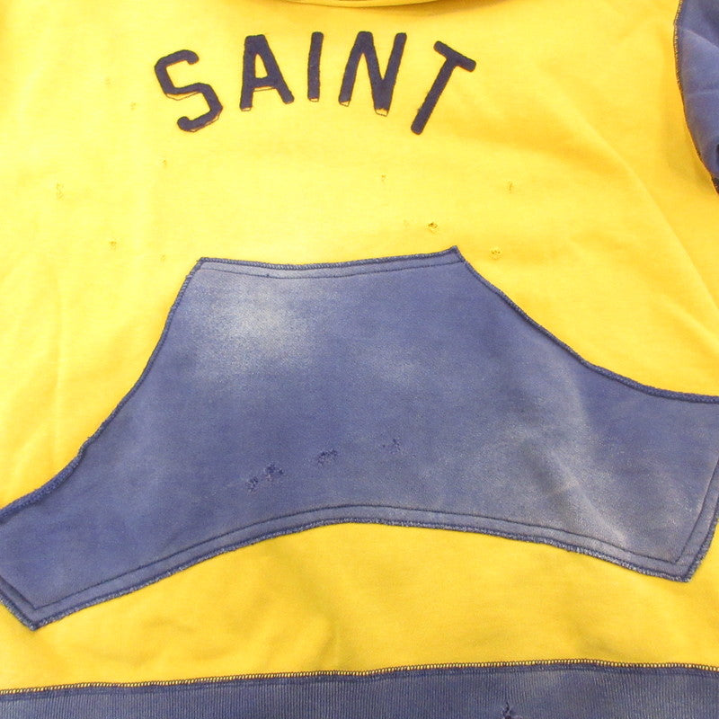 【中古】SAINT MICHAEL | セントマイケルセイントマイケル HOODIE_FELT パーカー SM-A21-0000-035 イエロー サイズ:XL