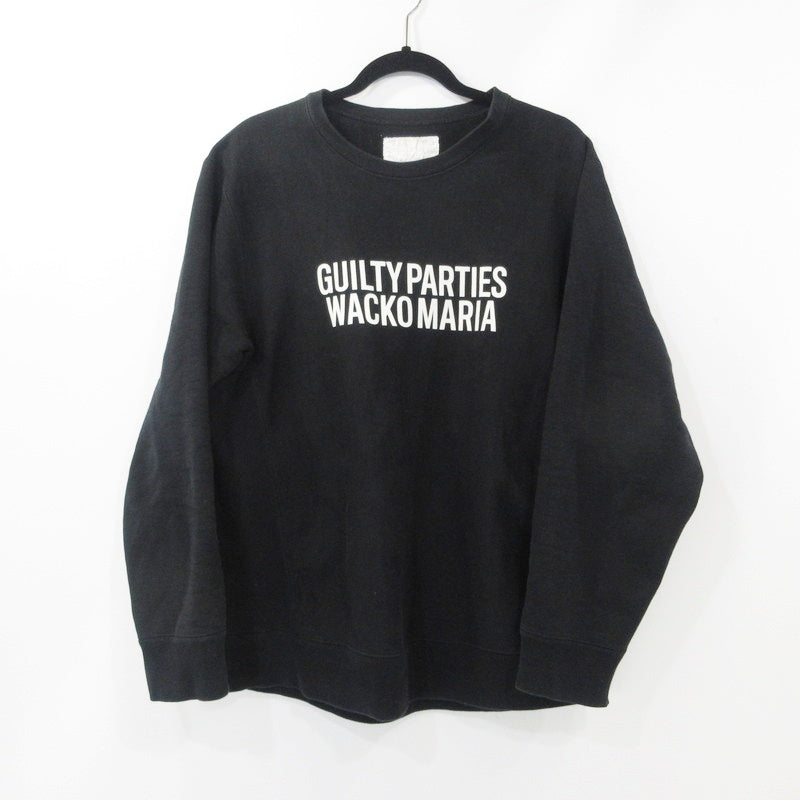 【中古】WACKOMARIA | ワコマリア HEAVY WEIGHT CREW NECK SWEAT SHIRT (TYPE-1) スウェット GP-C0001-BLACKLINE-BOB ブラック サイズ:XL