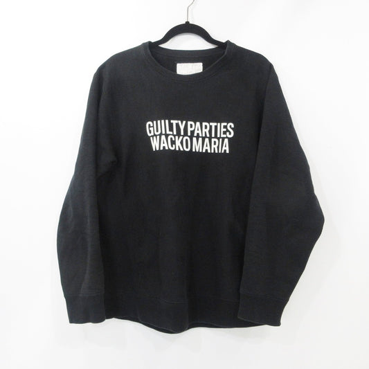 【中古】WACKOMARIA | ワコマリア HEAVY WEIGHT CREW NECK SWEAT SHIRT (TYPE-1) スウェット GP-C0001-BLACKLINE-BOB ブラック サイズ:XL