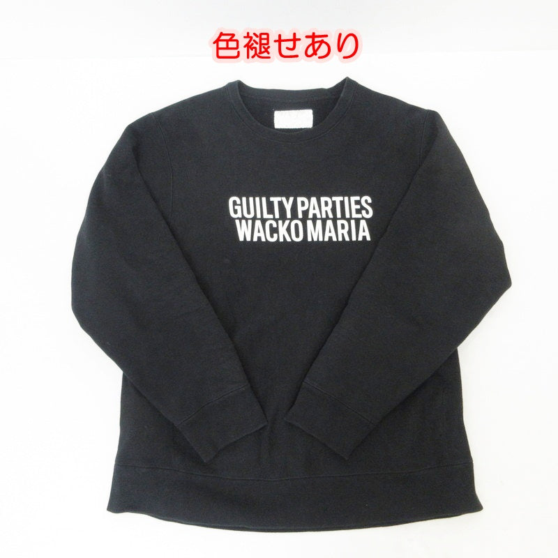 【中古】WACKOMARIA | ワコマリア HEAVY WEIGHT CREW NECK SWEAT SHIRT (TYPE-1) スウェット GP-C0001-BLACKLINE-BOB ブラック サイズ:XL