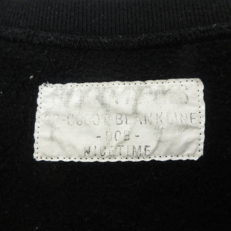 【中古】WACKOMARIA | ワコマリア HEAVY WEIGHT CREW NECK SWEAT SHIRT (TYPE-1) スウェット GP-C0001-BLACKLINE-BOB ブラック サイズ:XL