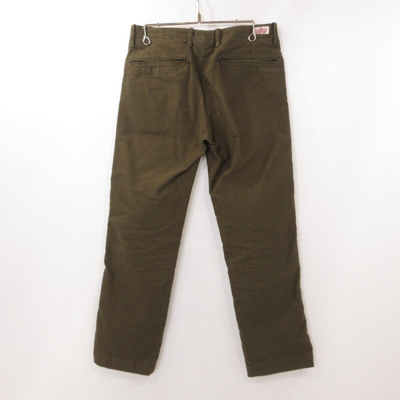 【中古】HOLLYWOOD RANCH MARKET | ハリウッドランチマーケット ジャーマンクロスストレッチトラウザーズ パンツ 063002612 カーキ サイズ:2
