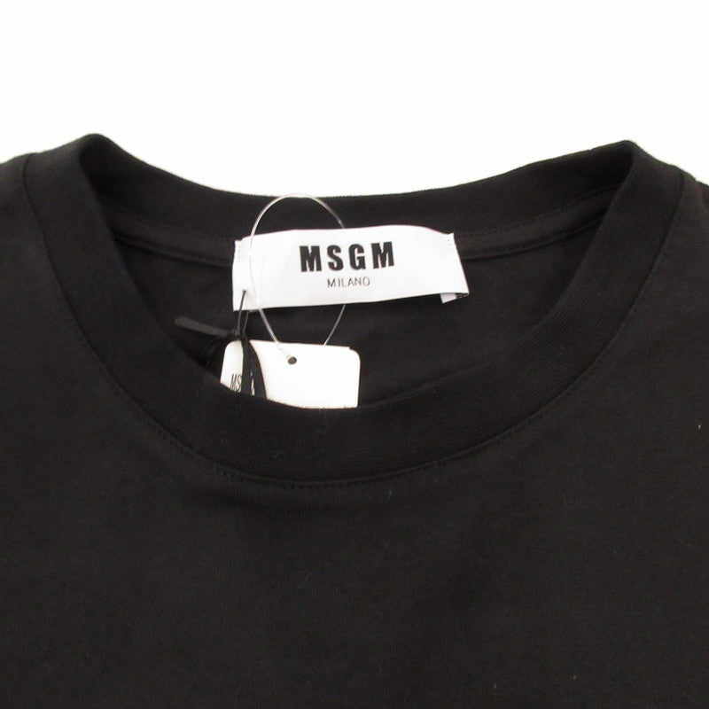 【中古】MSGM | エムエスジーエム T-SHIRT WITH GRAFFITI LOGO 半袖Tシャツ 195298 国内正規品 ブラック サイズ:XS