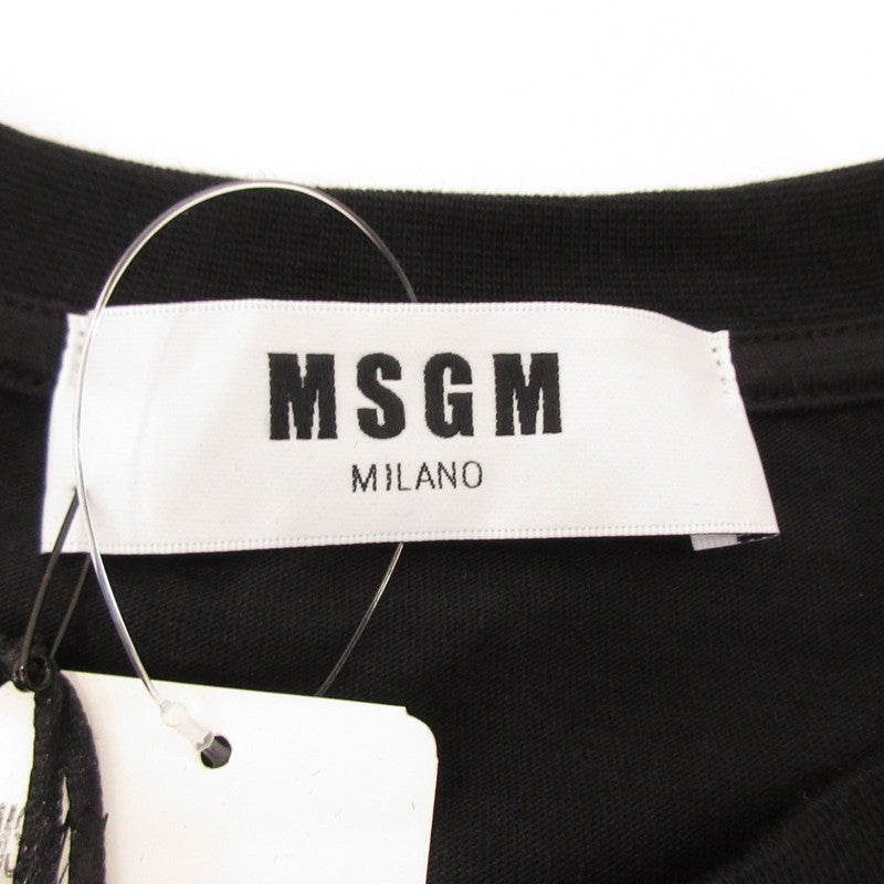 【中古】MSGM | エムエスジーエム T-SHIRT WITH GRAFFITI LOGO 半袖Tシャツ 195298 国内正規品 ブラック サイズ:XS
