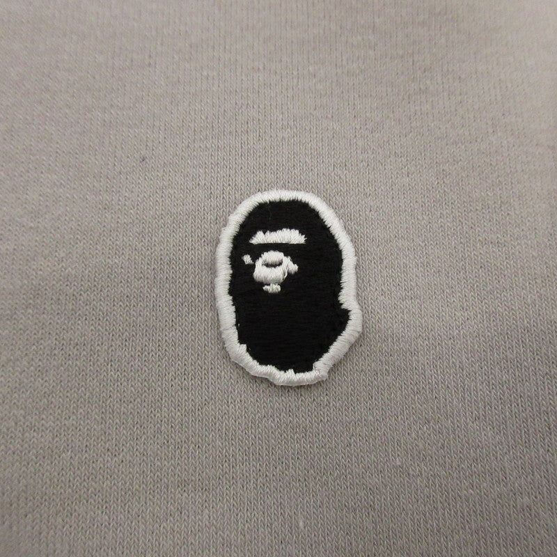【中古】A BATHING APE | アベイシングエイプ APE HEAD ONE POINT PULLOVER HOODIE パーカー 1J80114005 グレー サイズ:L