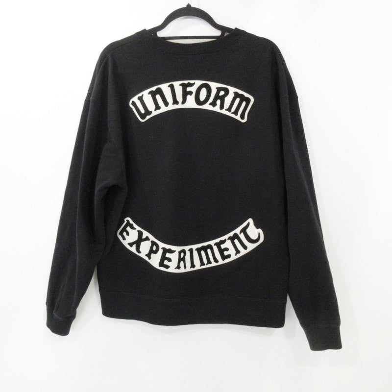 【中古】uniform experiment | ユニフォームエクスペリメント CHENILLE SWEATSHIRT スウェット UE-242024 ブラック サイズ:3