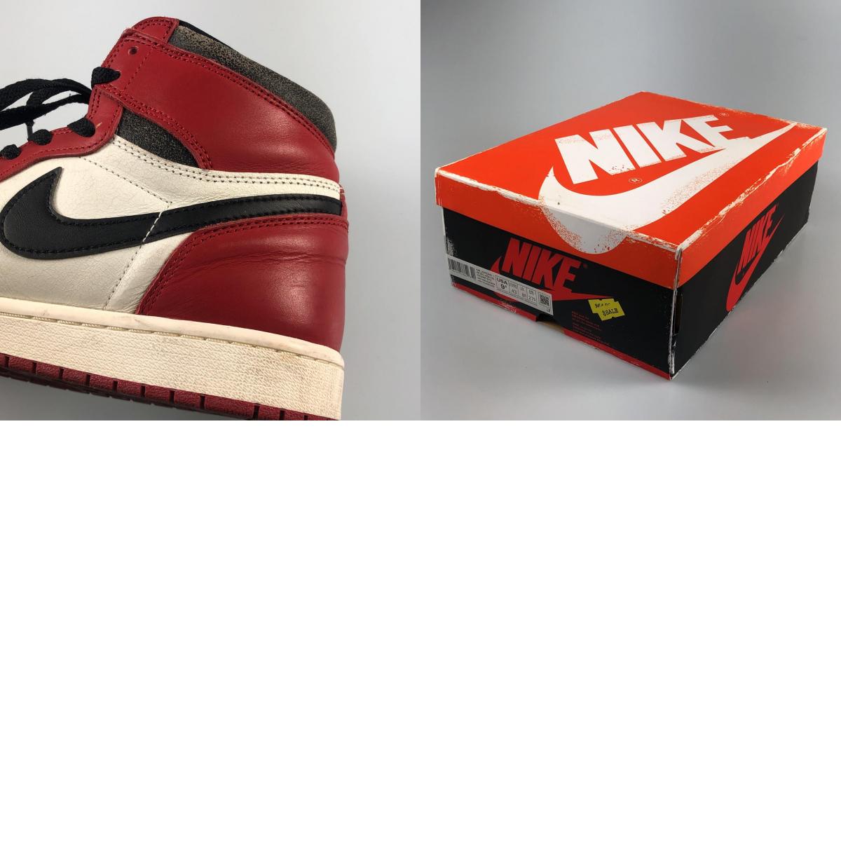 NIKE | ナイキ AIR JORDAN 1 RETRO HIGH OG CHICAGO LOST & FOUND スニーカー DZ5485-612 レッド 27.5cm【姫路東店】