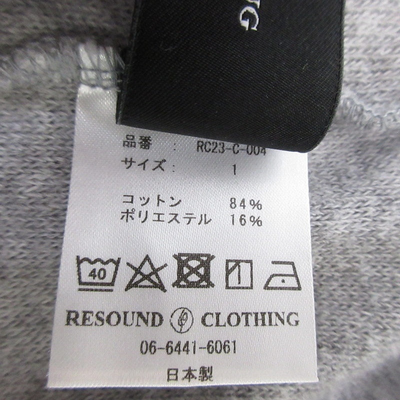 【中古】RESOUND CLOTHING | リサウンドクロージング WEST PILE CARDIGAN カーディガン RC23-C-004 グレー サイズ:1