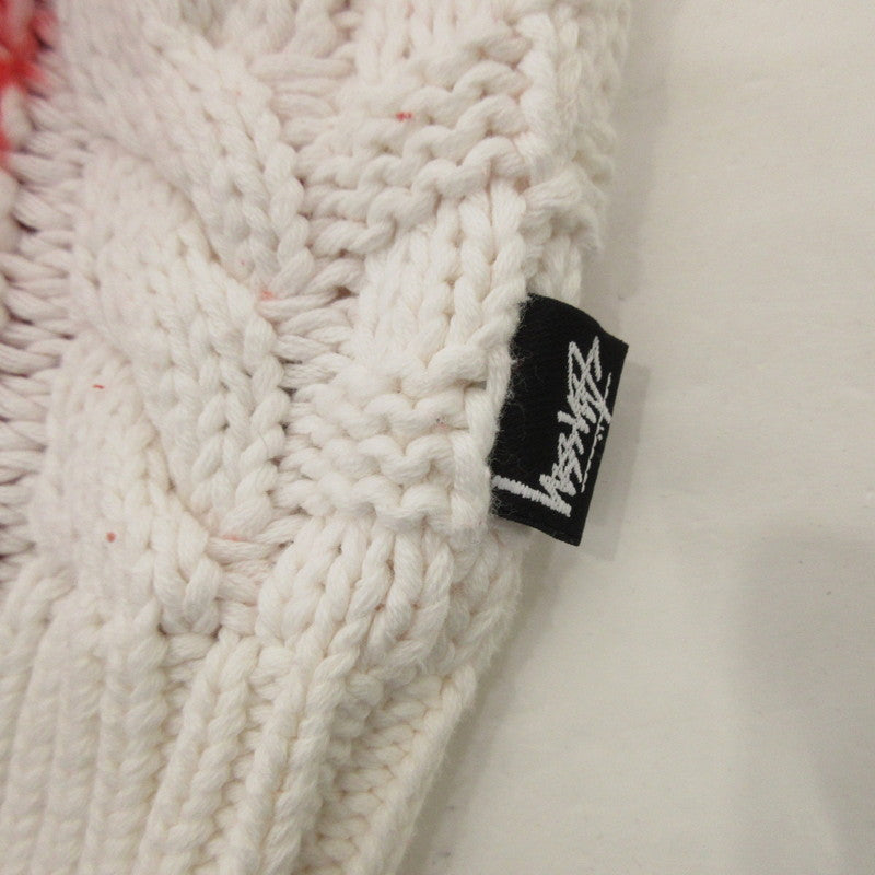 【中古】STUSSY | ステューシー Tie Dye Fisherman Sweater セーター 117188 レッド サイズ:M