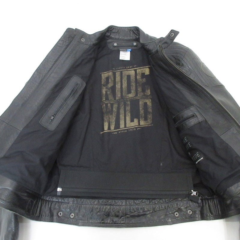 【中古】BMW | ビーエムダブリュー Black Leather Jacket レザー ブラック サイズ:48