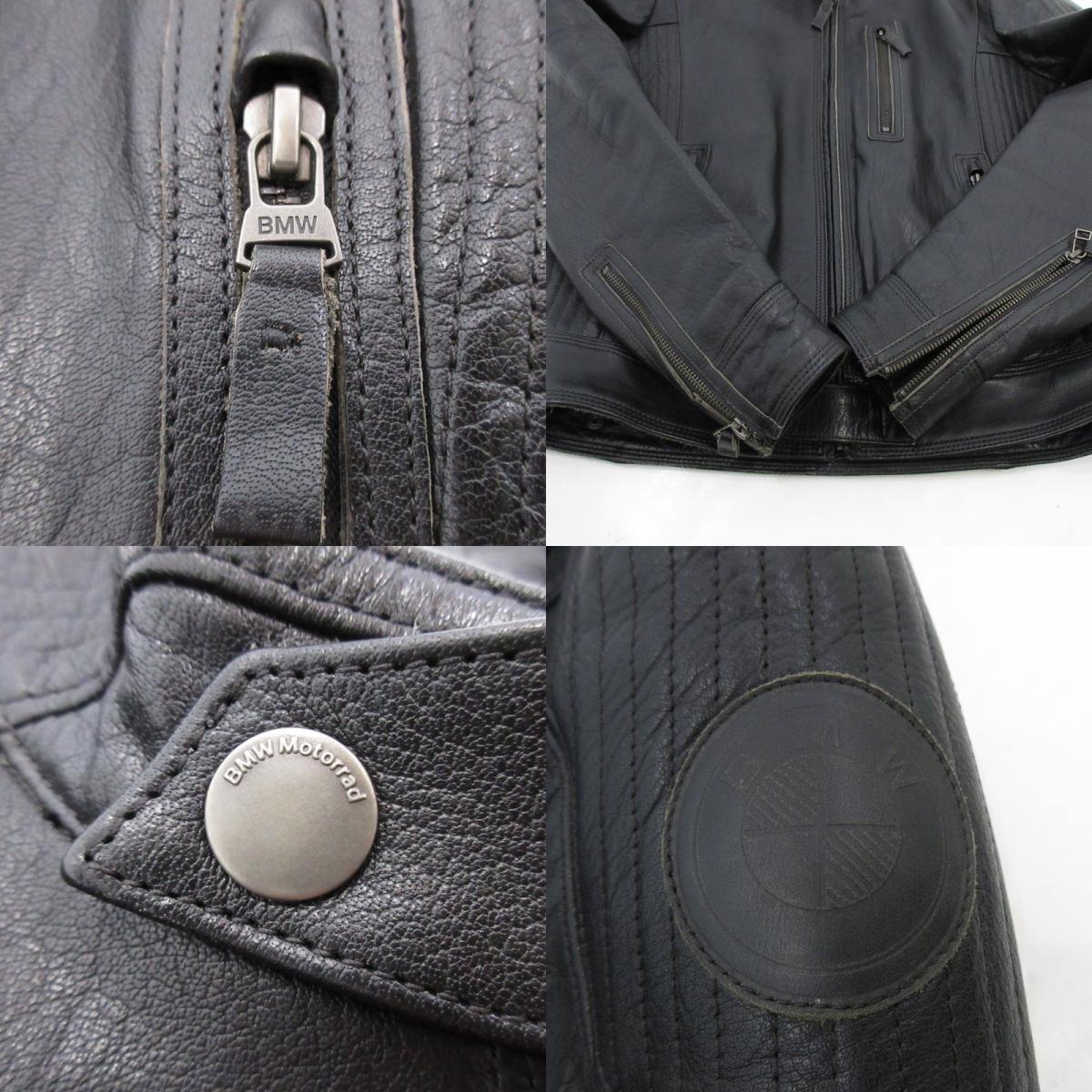 【中古】BMW | ビーエムダブリュー Black Leather Jacket レザー ブラック サイズ:48