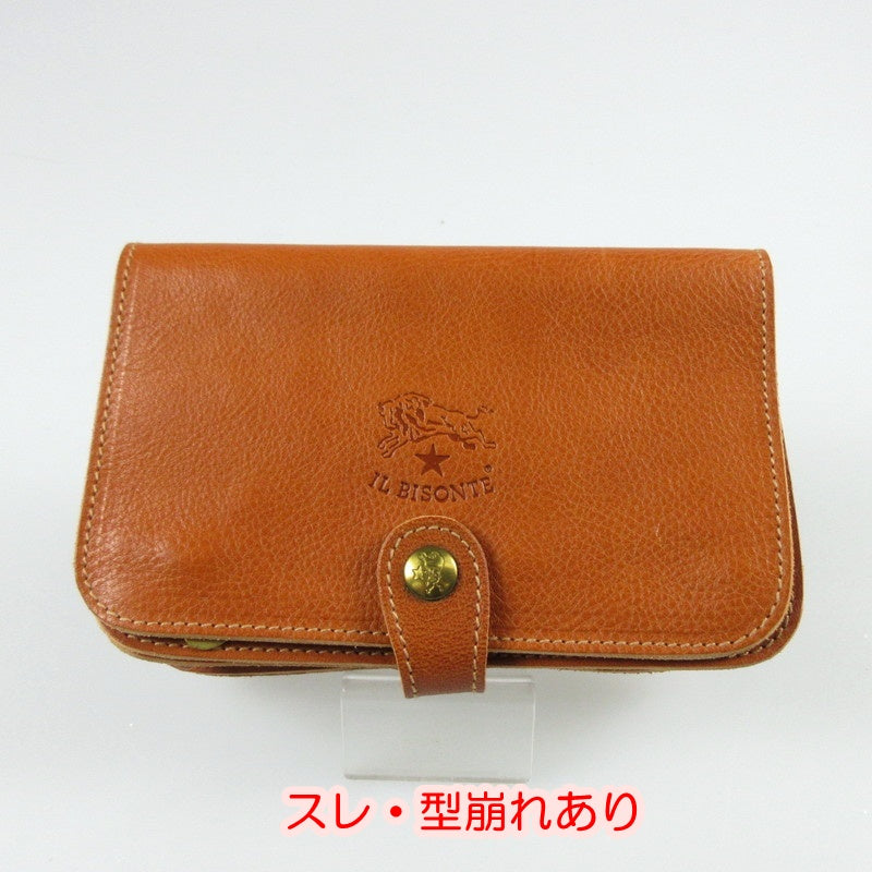 【中古】IL BISONTE | イルビゾンテ ポーチ キャメル