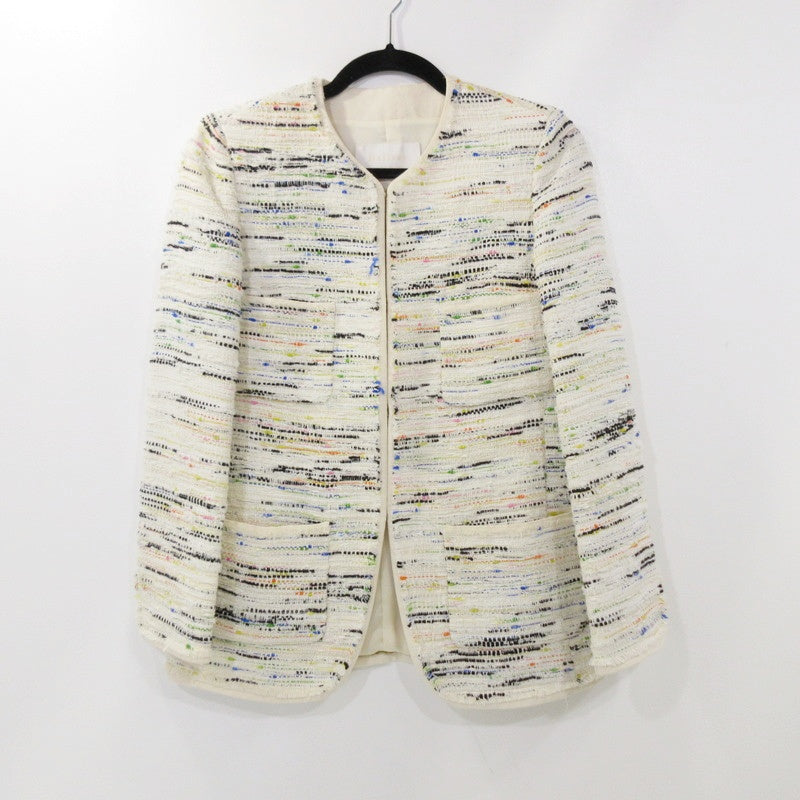 【中古】BALLSEY | ボールジー コットンナイロンツイードノーカラージャケット その他アウター 11-07-81-07131 ホワイト サイズ:36