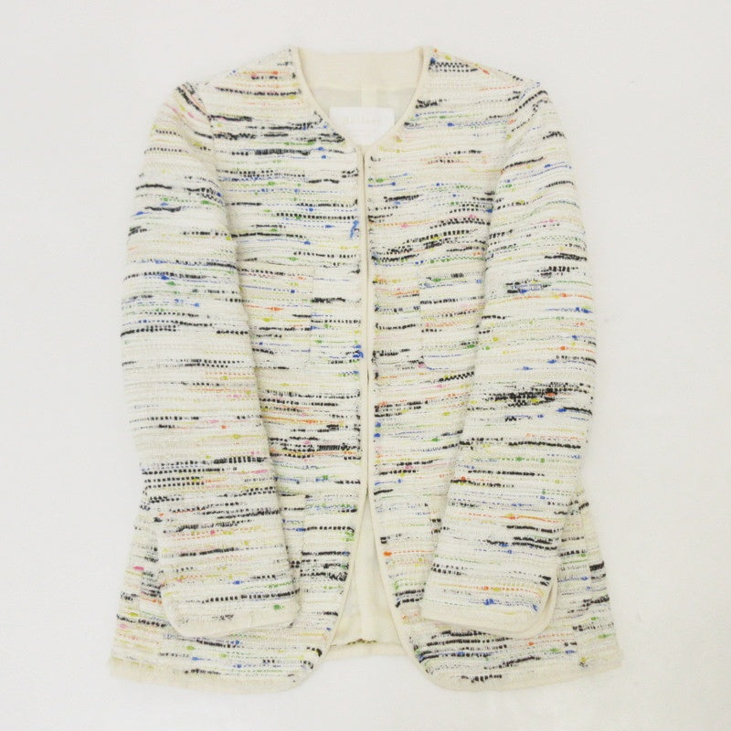 【中古】BALLSEY | ボールジー コットンナイロンツイードノーカラージャケット その他アウター 11-07-81-07131 ホワイト サイズ:36