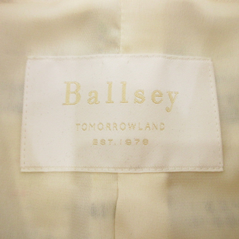 【中古】BALLSEY | ボールジー コットンナイロンツイードノーカラージャケット その他アウター 11-07-81-07131 ホワイト サイズ:36