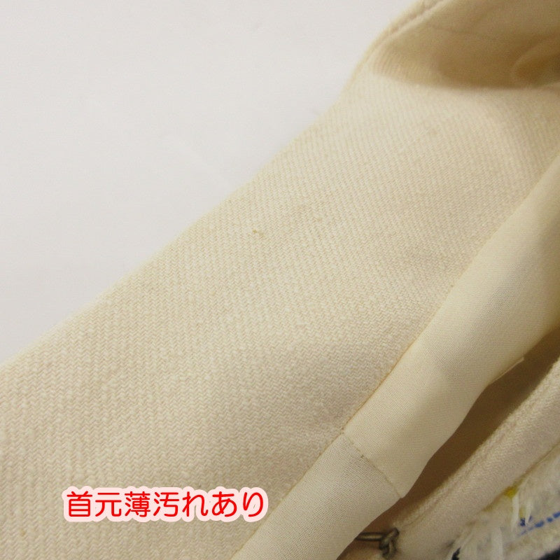【中古】BALLSEY | ボールジー コットンナイロンツイードノーカラージャケット その他アウター 11-07-81-07131 ホワイト サイズ:36