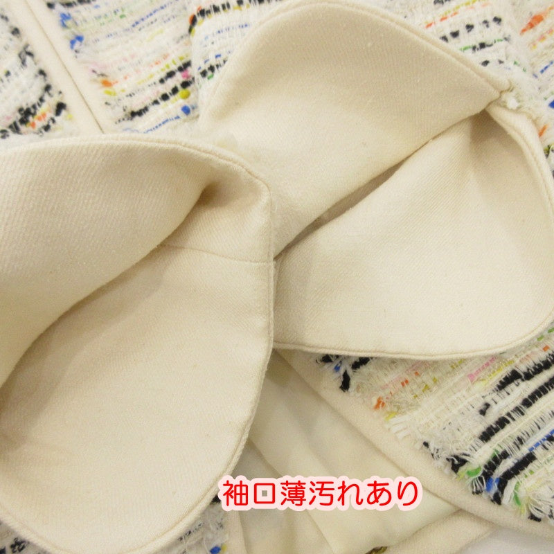 【中古】BALLSEY | ボールジー コットンナイロンツイードノーカラージャケット その他アウター 11-07-81-07131 ホワイト サイズ:36