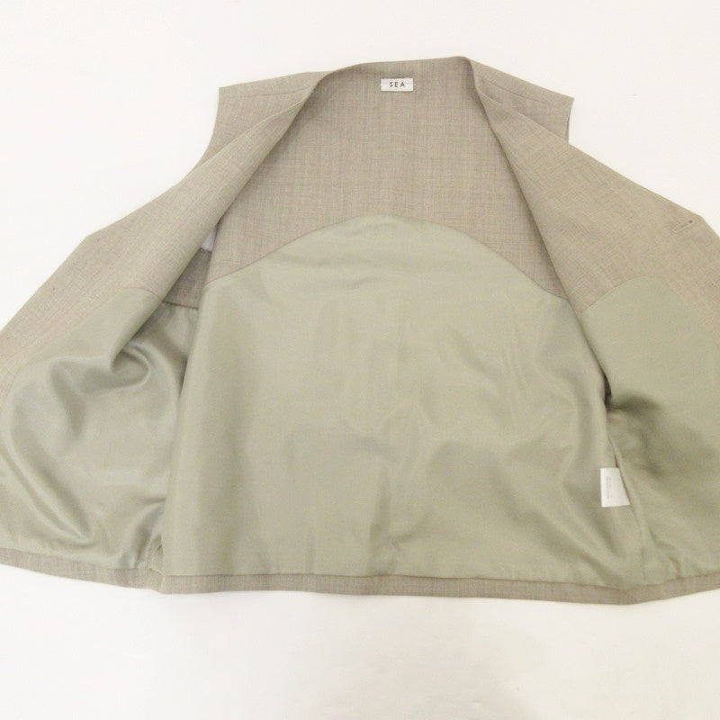 【中古】SEA | シー サージベスト ベスト 110723201 2023S/S ベージュ サイズ:FreeSize
