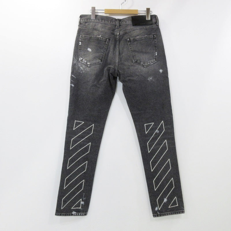 【中古】OFF-WHITE | オフホワイト デニムパンツ OMYA074S22DEN003 2022S/S サイズ:W:32 ブラック