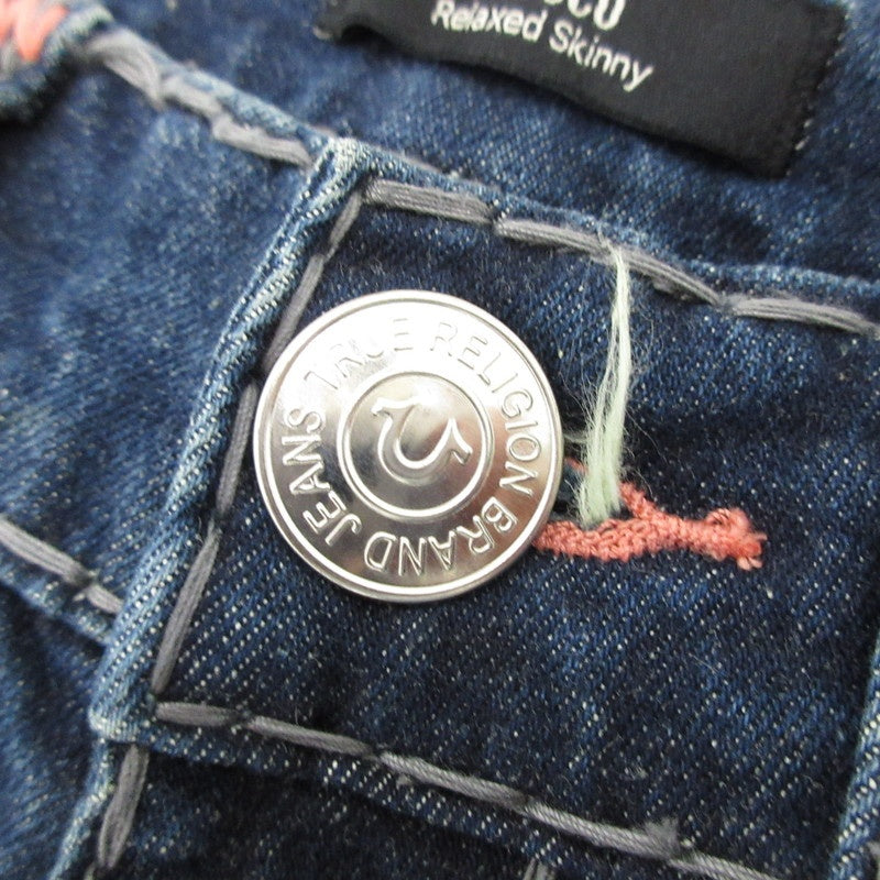 【中古】TRUE RELIGION | トゥルーレリジョン ROCCO Relaxed Skinny デニムパンツ 106906-IADD ネイビー