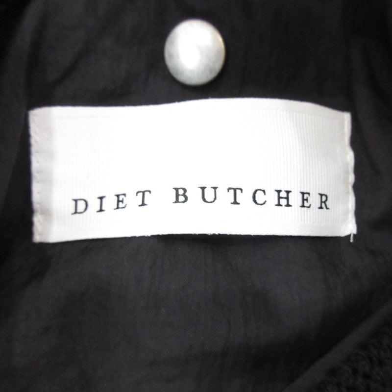 【中古】DIET BUTCHER SLIM SKIN | ダイエットブッチャースリムスキン COACH JACKET ナイロンジャケット DB82278201 ブラック サイズ:3