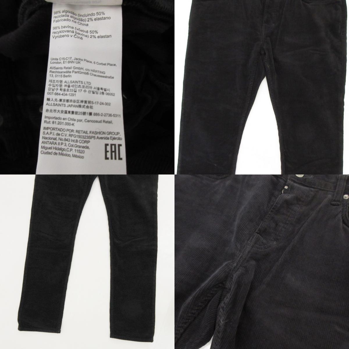 【中古】 Rex Corduroy Slim Jeans パンツ ME050X ブラック サイズ:32