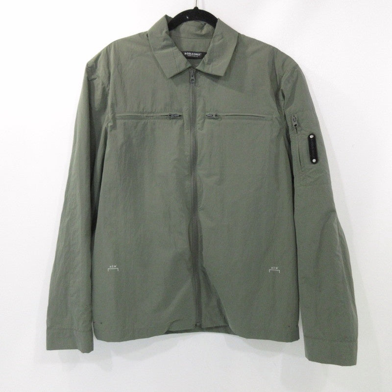 【中古】A-COLD-WALL | アコールドウォール GAUSSIAN OVERSHIRT ナイロンジャケット ACWMSH068 オリーブ サイズ:L
