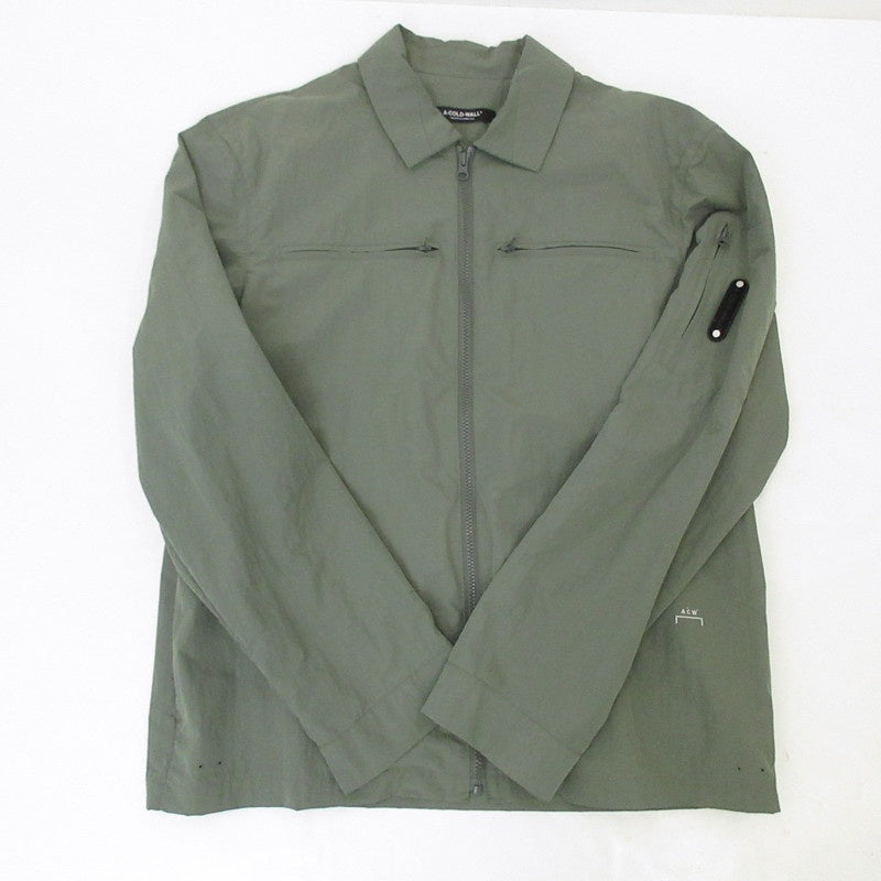 【中古】A-COLD-WALL | アコールドウォール GAUSSIAN OVERSHIRT ナイロンジャケット ACWMSH068 オリーブ サイズ:L