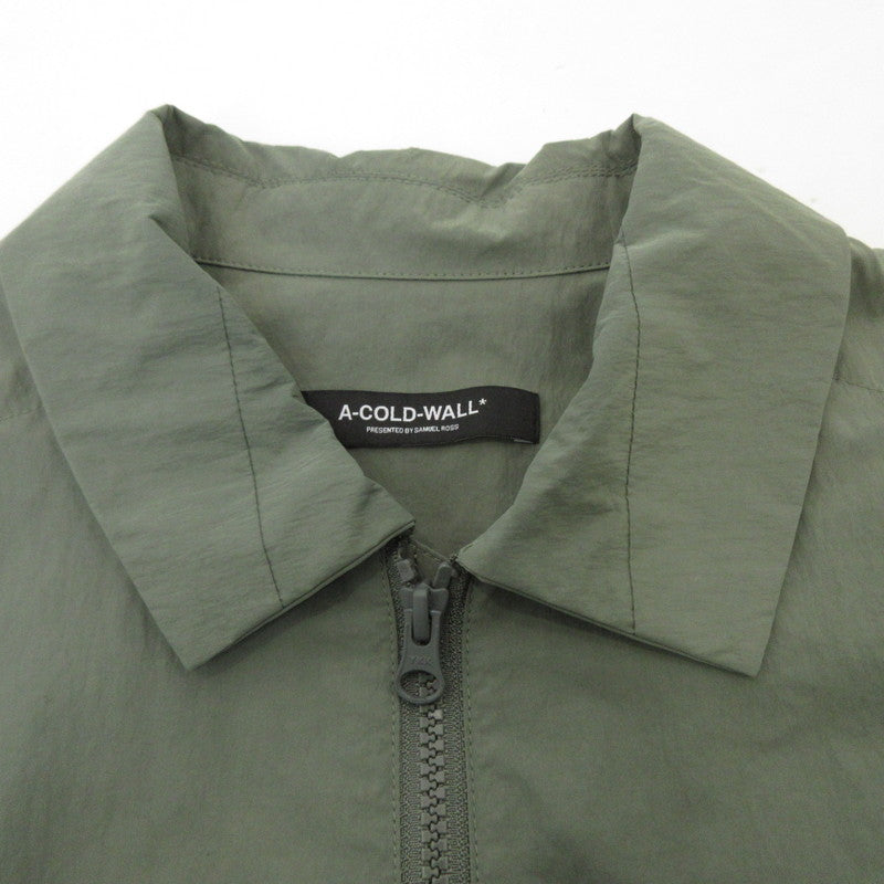 【中古】A-COLD-WALL | アコールドウォール GAUSSIAN OVERSHIRT ナイロンジャケット ACWMSH068 オリーブ サイズ:L