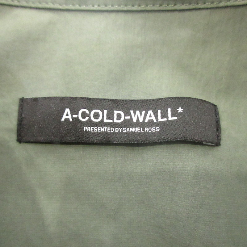 【中古】A-COLD-WALL | アコールドウォール GAUSSIAN OVERSHIRT ナイロンジャケット ACWMSH068 オリーブ サイズ:L