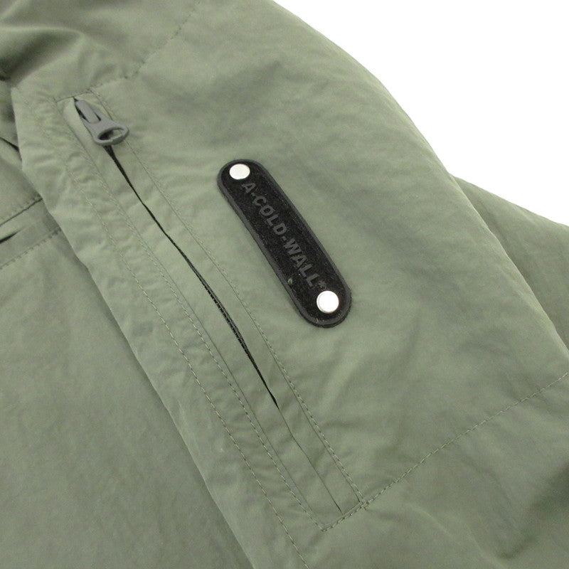 【中古】A-COLD-WALL | アコールドウォール GAUSSIAN OVERSHIRT ナイロンジャケット ACWMSH068 オリーブ サイズ:L