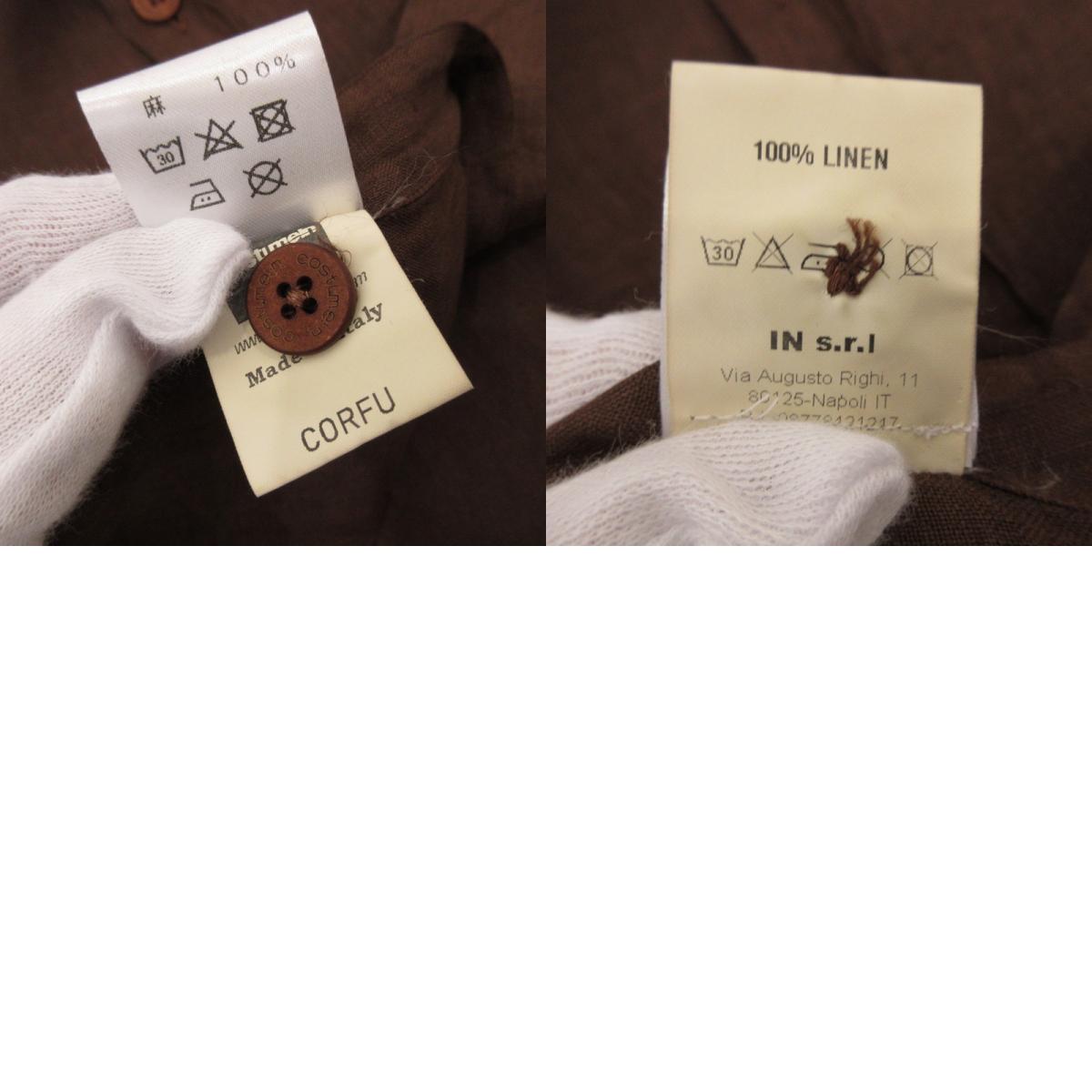 【中古】 Stefano 半袖シャツ 410161354035 ブラウン サイズ:48
