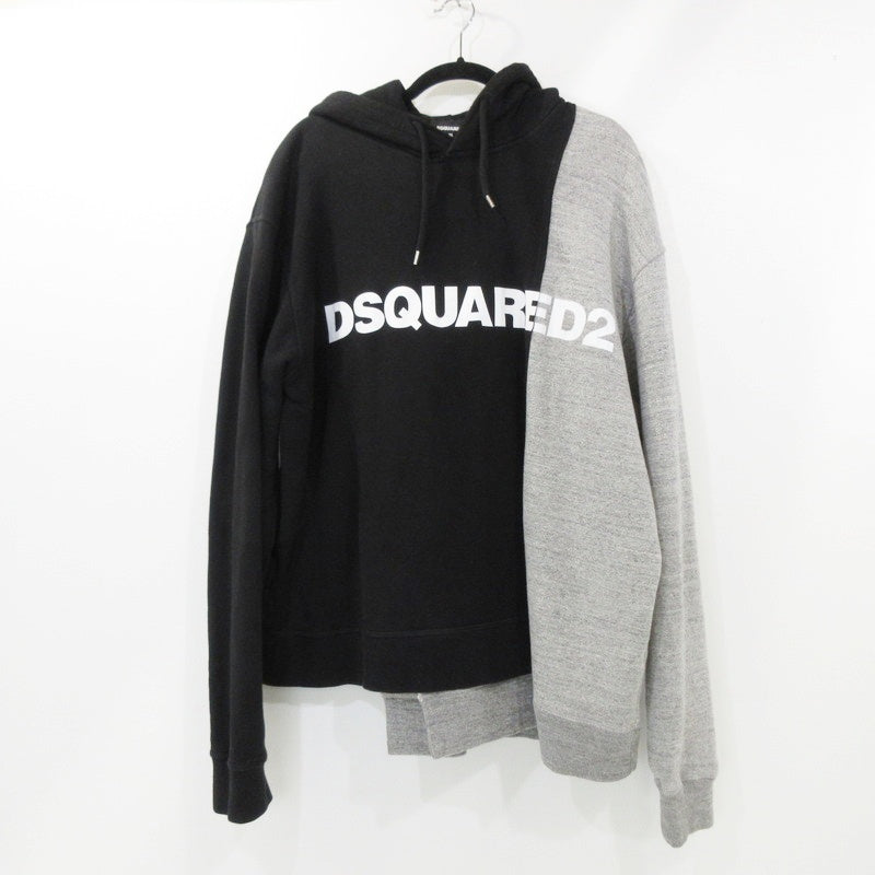 【中古】DSQUARED2 | ディースクエアード バイカラードッキング パーカー S74GU0505 サイズ:XL