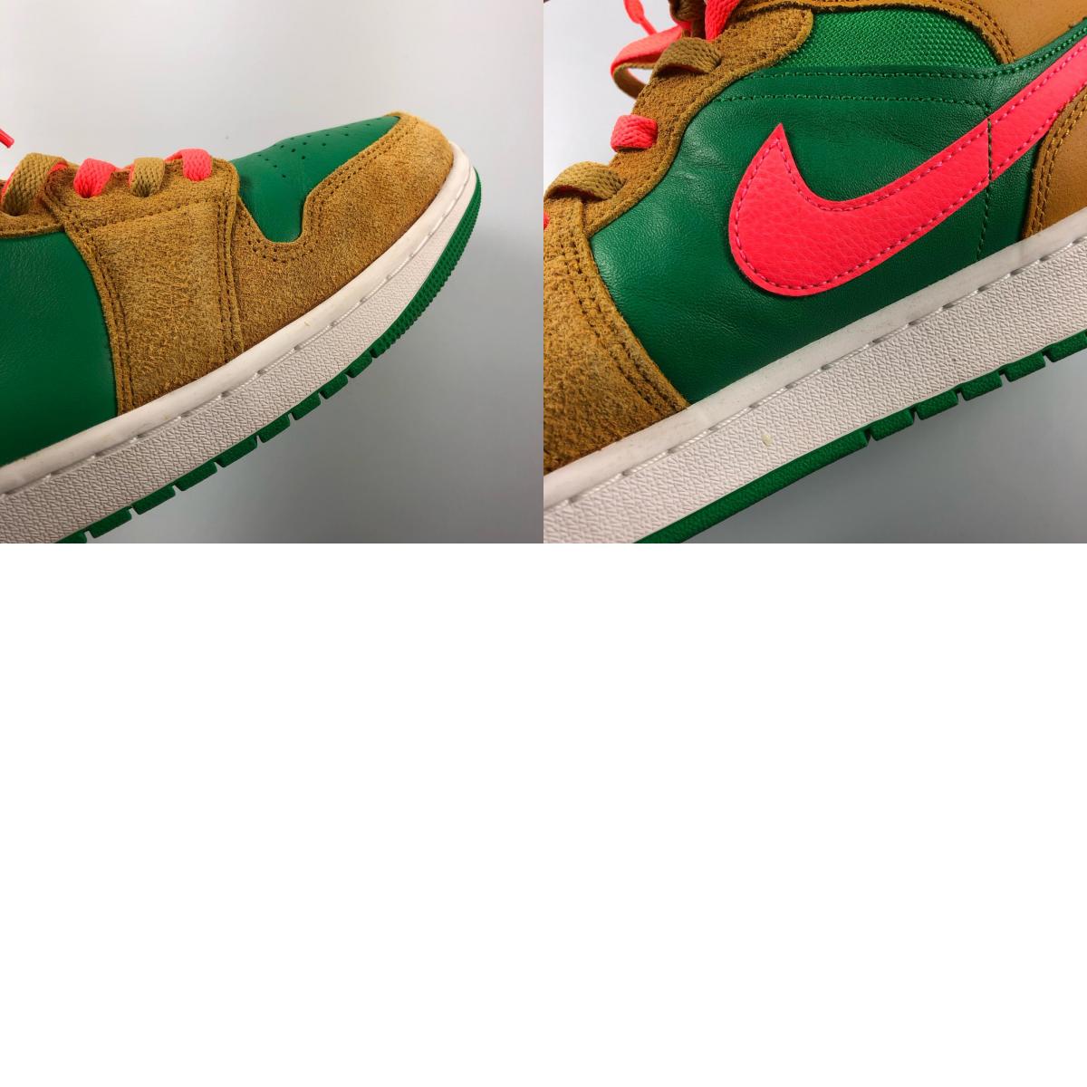 【中古】NIKE | ナイキ AIR JORDAN 1 MID WHEAT AND WATER MELON スニーカー DX4332-700 グリーン 30cm